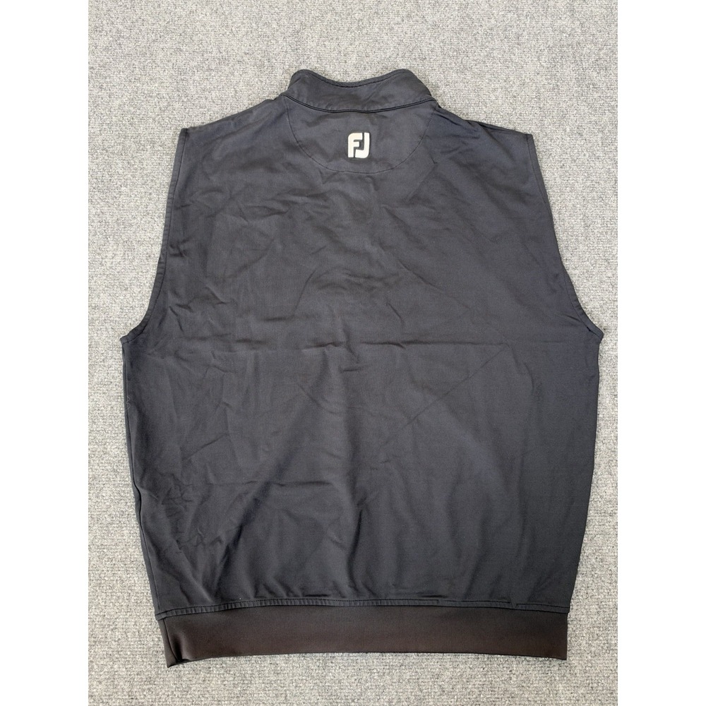 FootJoy Vest Mens Medium Black Half Zip Jersey Golf Performance Outdoors Casual - Picture 10 of 11